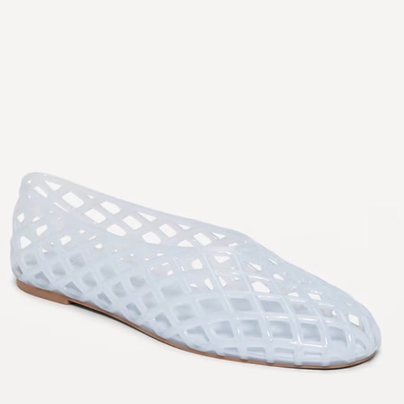 OLD NAVY Baby Blue Jelly Lattice Ballet Flats - Picture 1 of 6